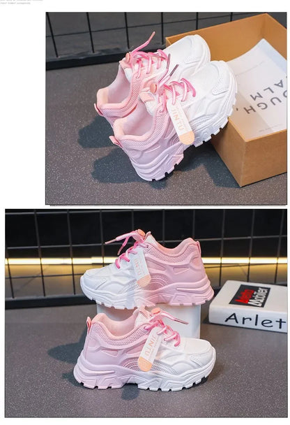Kids Fashion Shoes For Boys Girls Toddler Boy Girl Soft Sports Shoes Children Running Sneakers Air Mesh Breathable 26-37