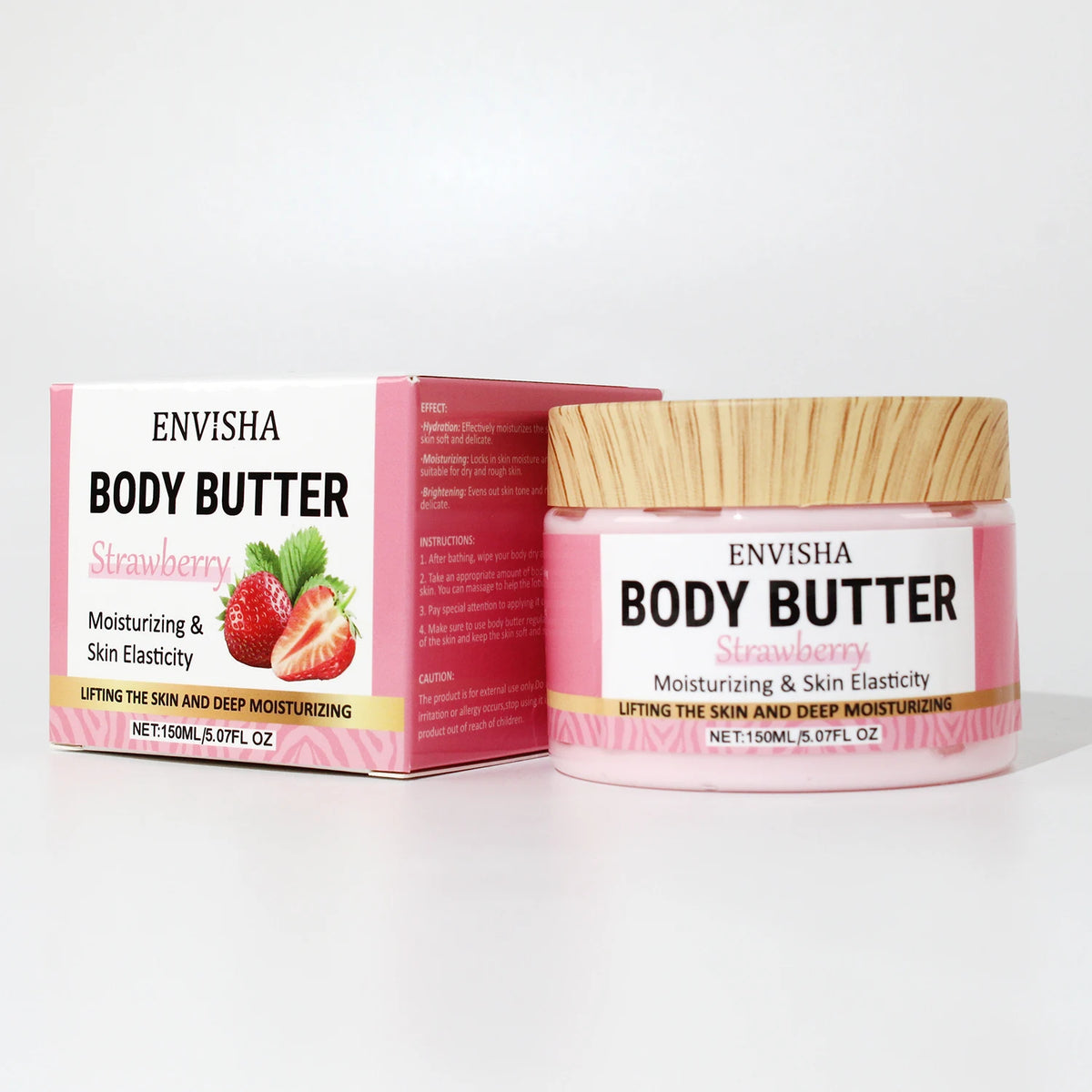 Skin Care Strawberry Face Body Butter Lotion Cream Whitening Deeply Moisturizing Brightening Remove Melanin Elasticity Lifting