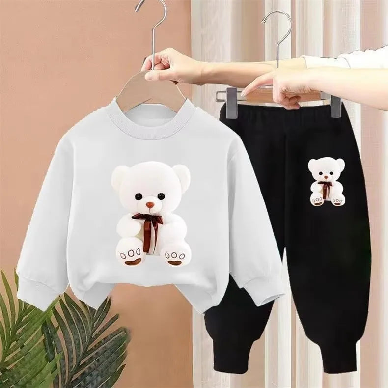 Children Clothes Sets Autumn Winter Polo Sweatshirt+Pants Sport Suits for Kids Boys Girls Warm Tracksuits Kids Clothing