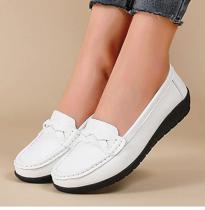 Woman Shoes 2025 New Soft Leather Flat Shoes Women&