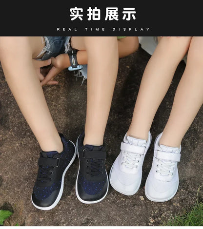 Kids Wide Barefoot Shoes Minimalist Boys Girls Sneakers Lightweight Non Slip Children Walking Shoes Casual Skate Flat