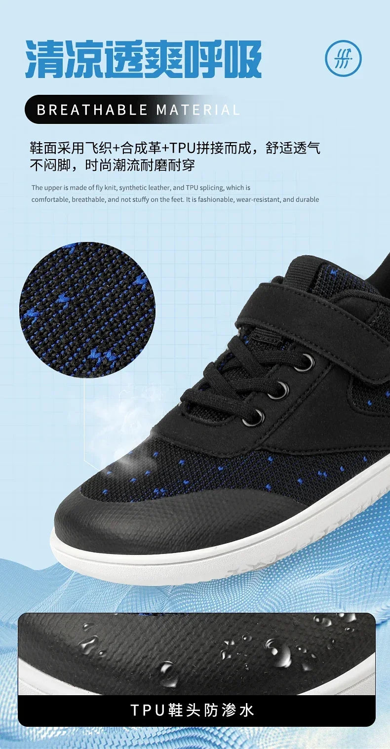 Kids Wide Barefoot Shoes Minimalist Boys Girls Sneakers Lightweight Non Slip Children Walking Shoes Casual Skate Flat