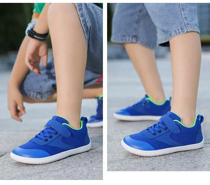 Kids Wide Barefoot Shoes Minimalist Boys Girls Sneakers Lightweight Non Slip Children Walking Shoes Casual Skate Flat